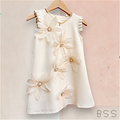 Vestido Infantil Festa Flores 3D