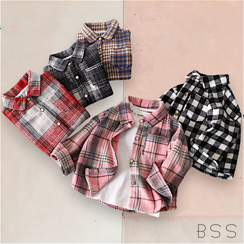 Camisa Infantil Xadrez com Bolso