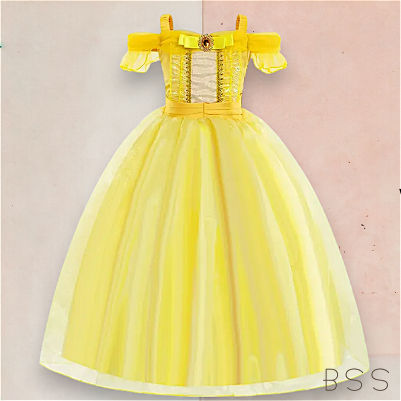 Vestido Infantil Princesa Bela