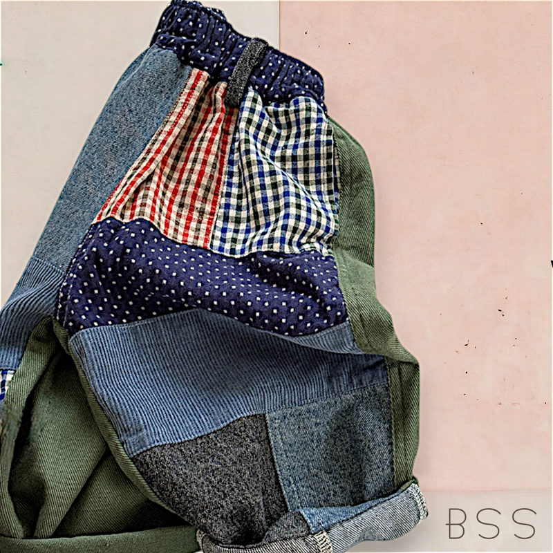 Calça Infantil Jeans e Brim Patchwork