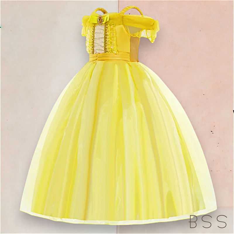 Vestido Infantil Princesa Bela