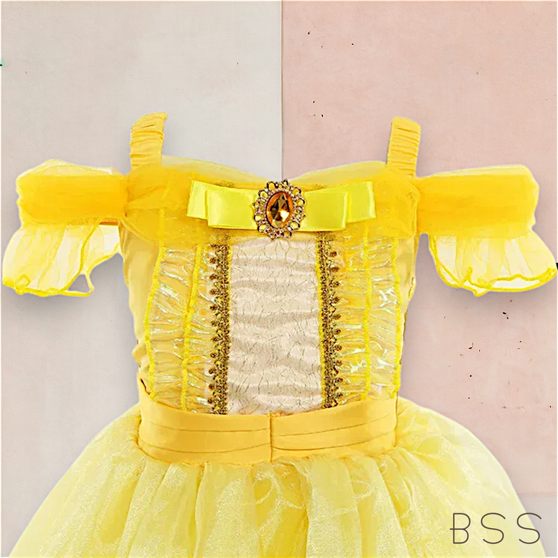 Vestido Infantil Princesa Bela