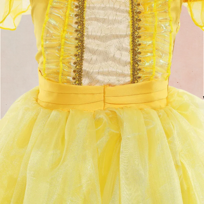 Vestido Infantil Princesa Bela