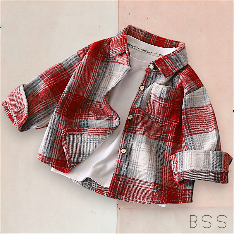 Camisa Infantil Xadrez com Bolso