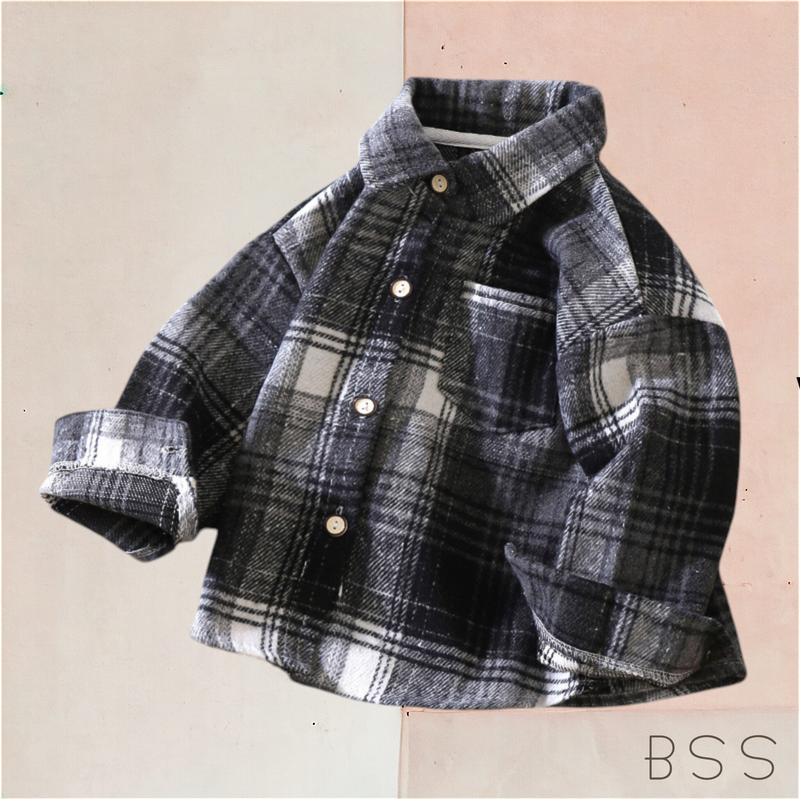 Camisa Infantil Xadrez com Bolso