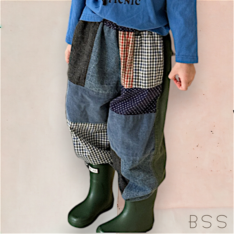 Calça Infantil Jeans e Brim Patchwork