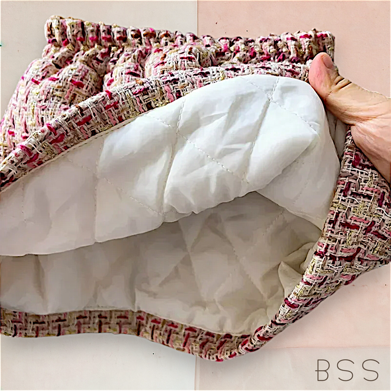 Conjunto Infantil de Inverno Casaco e Saia Rosa