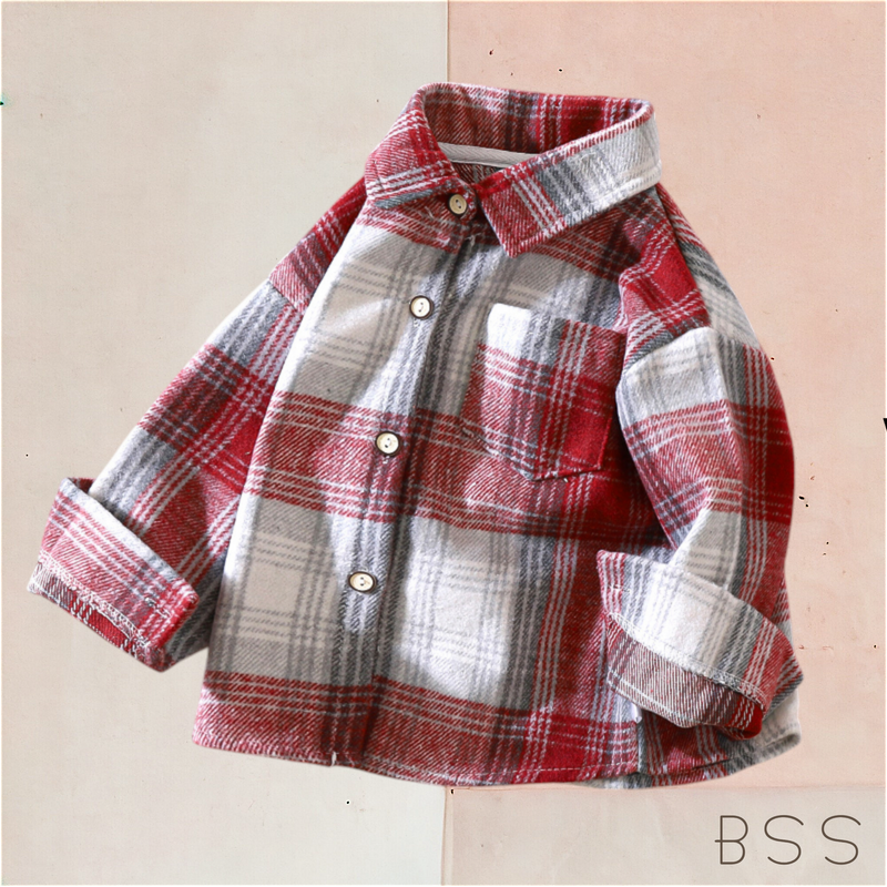 Camisa Infantil Xadrez com Bolso
