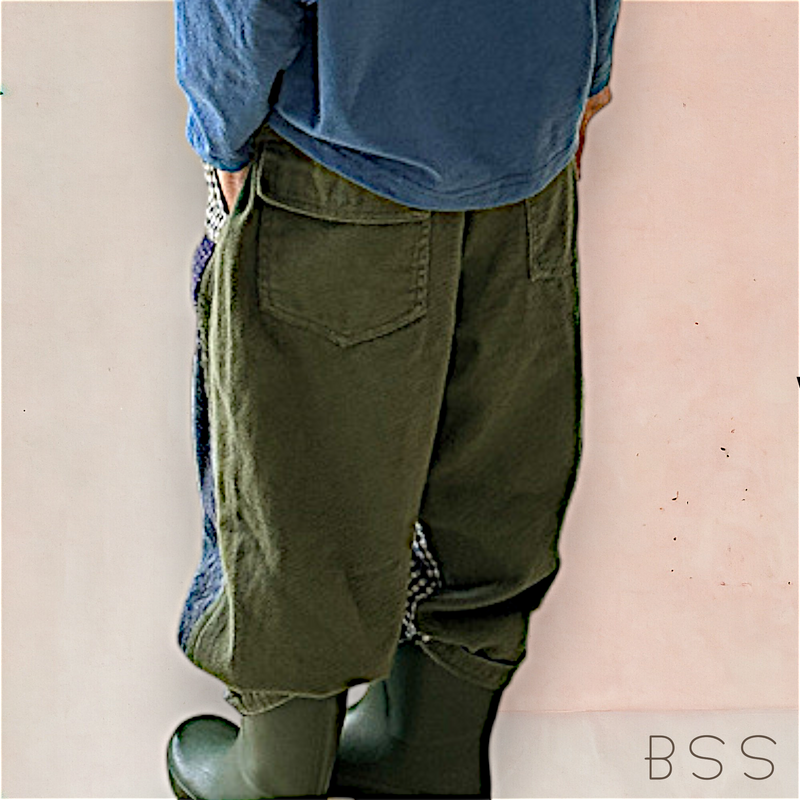 Calça Infantil Jeans e Brim Patchwork