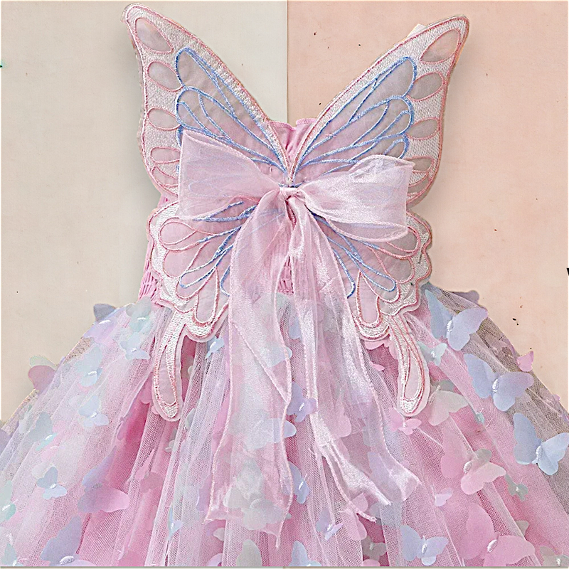 Vestido Infantil Jardim Encantado das Borboletas