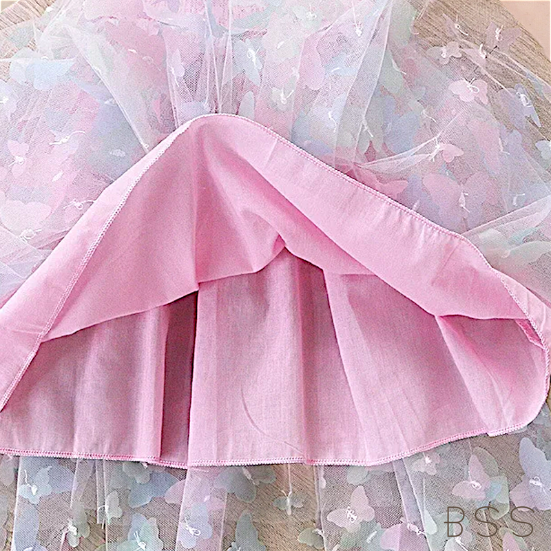 Vestido Infantil Jardim Encantado das Borboletas