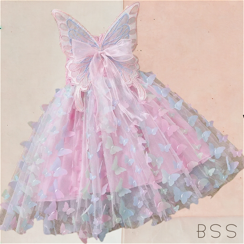 Vestido Infantil Jardim Encantado das Borboletas