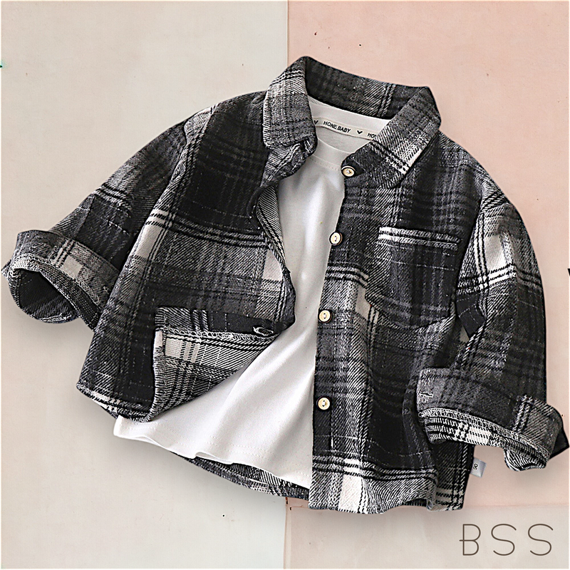 Camisa Infantil Xadrez com Bolso