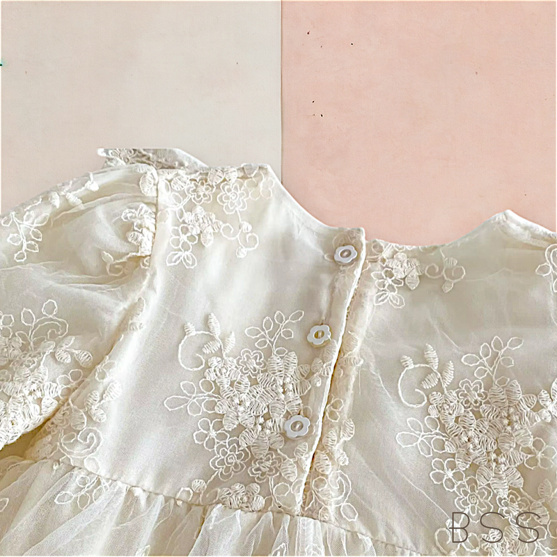 Vestido Infantil Renda e Babados