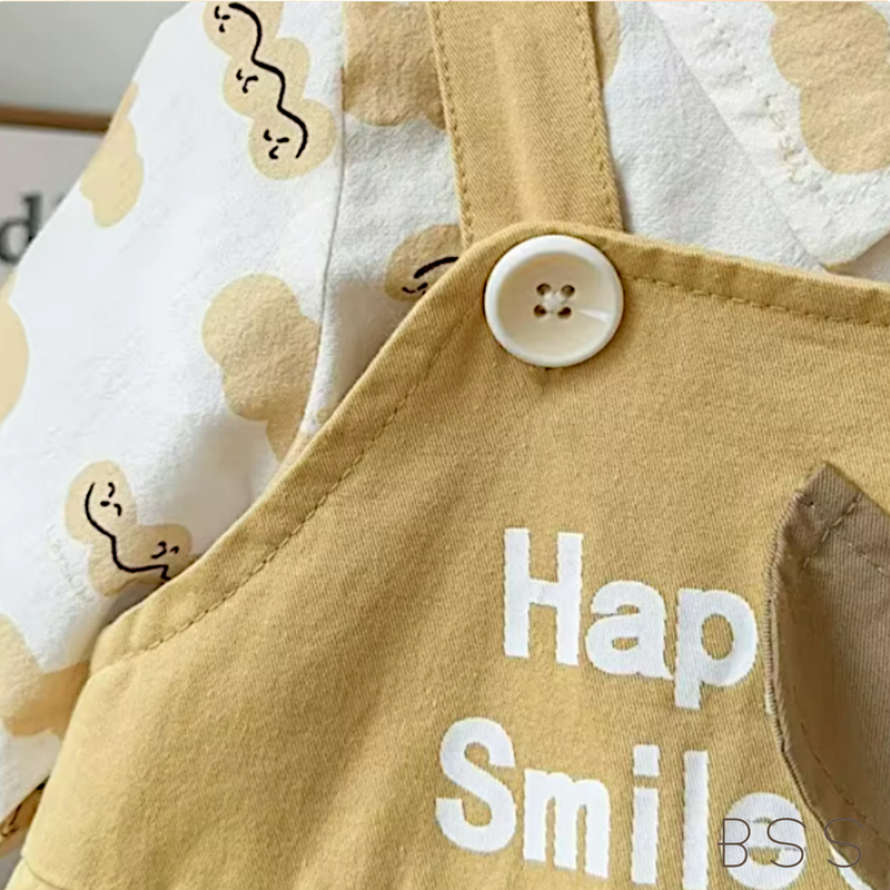 Conjunto Infantil Macacão e Camisa Happy