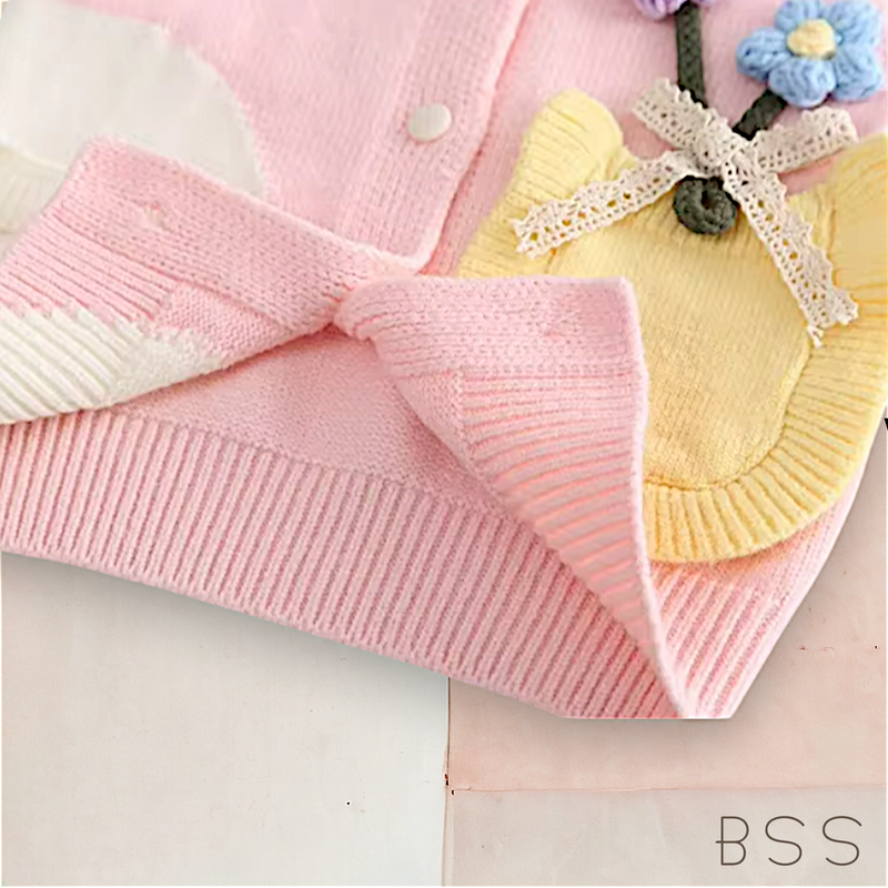 Conjunto Infantil Jeans com Colete Floral
