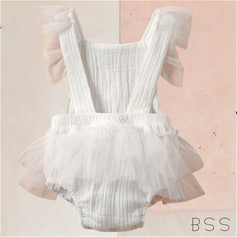 Romper Verão Floral Rendado Bella