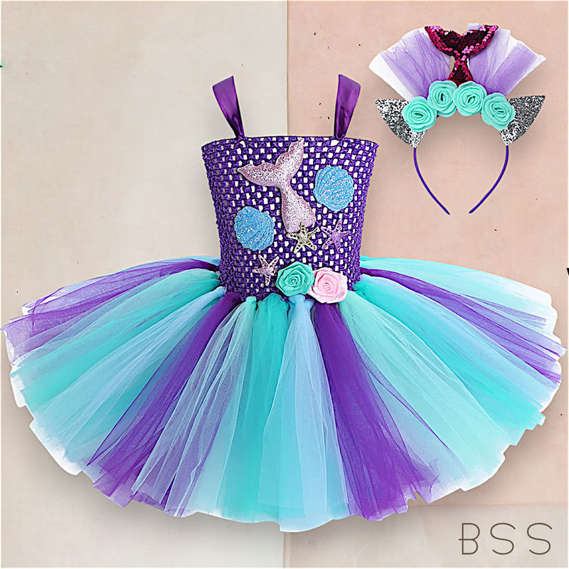 Vestido Infantil Fundo do Mar