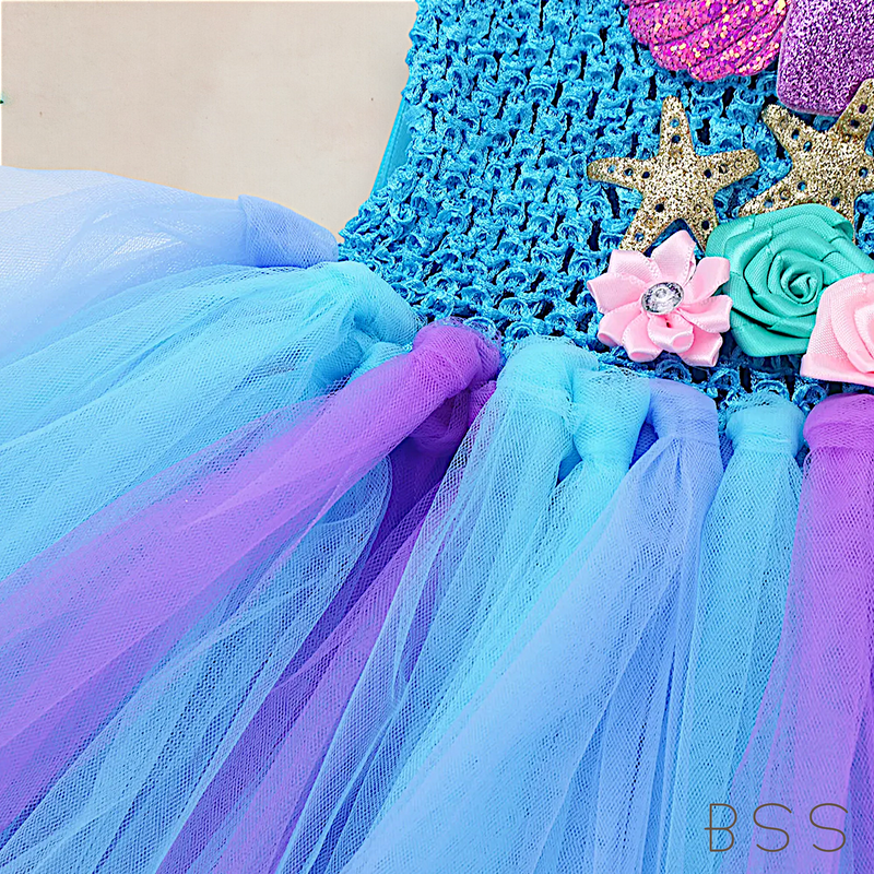 Vestido Infantil Fundo do Mar Luxo
