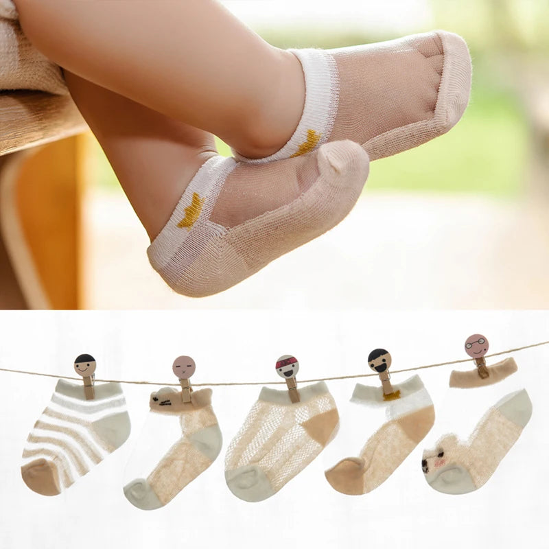 Kit 5 Meias Infantis Transparentes