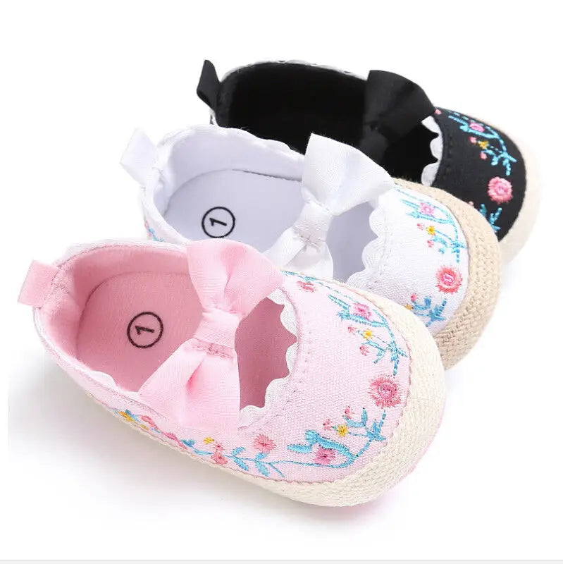 Sapatilha Infantil Bebê Lona Bordada