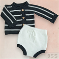 Conjunto Infantil Inverno Tricot com Listras Pedro