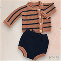 Conjunto Infantil Inverno Tricot com Listras Pedro