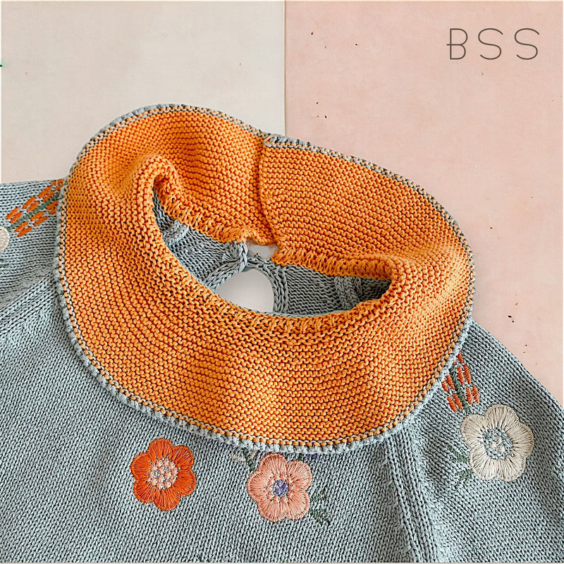 Conjunto em Tricot Bordado Floral Helô