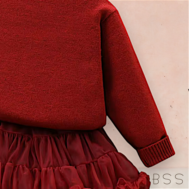 Conjunto Infantil Inverno Corações Paetê