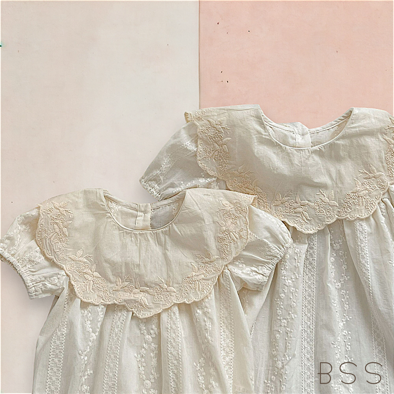 Vestido Infantil Verão Algodão Rendado