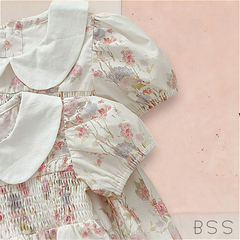 Vestido Infantil Floral Casinha de Abelhas