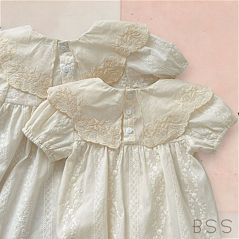Vestido Infantil Verão Algodão Rendado