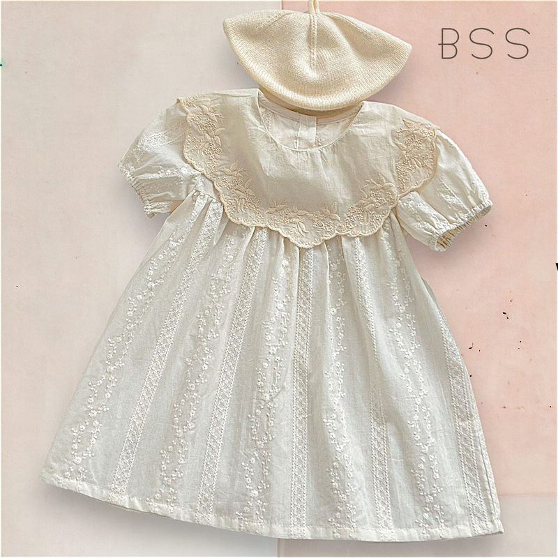 Vestido Infantil Verão Algodão Rendado