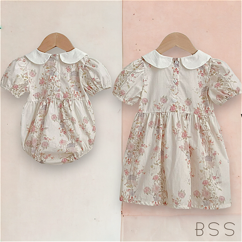 Vestido Infantil Floral Casinha de Abelhas