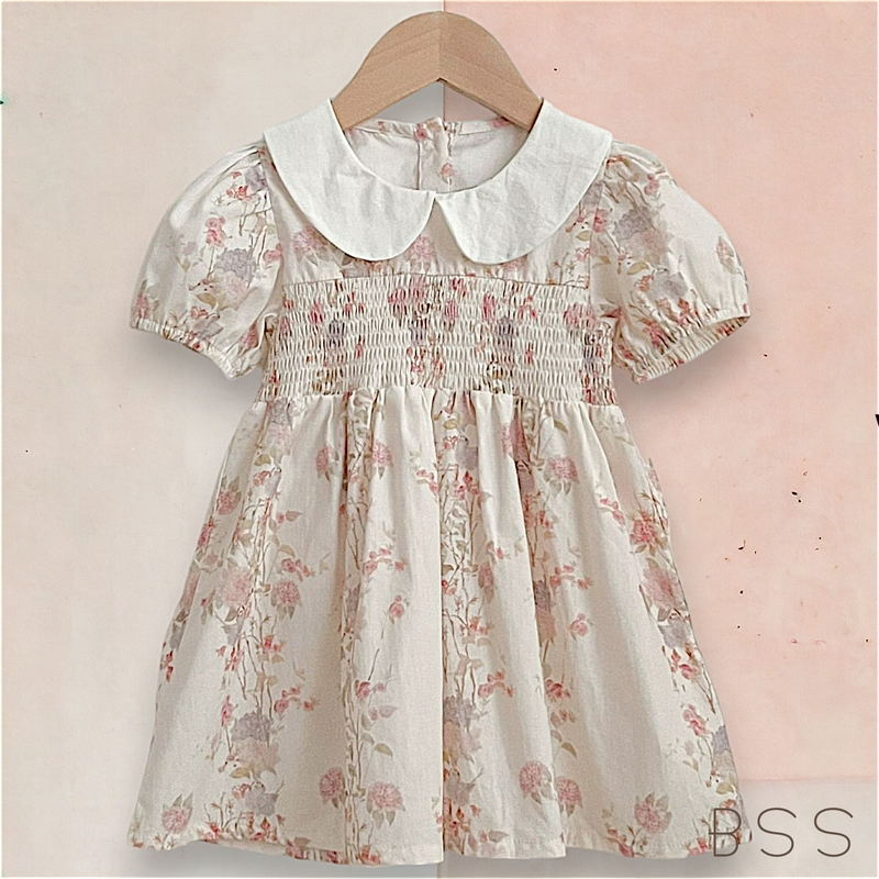 Vestido Infantil Floral Casinha de Abelhas
