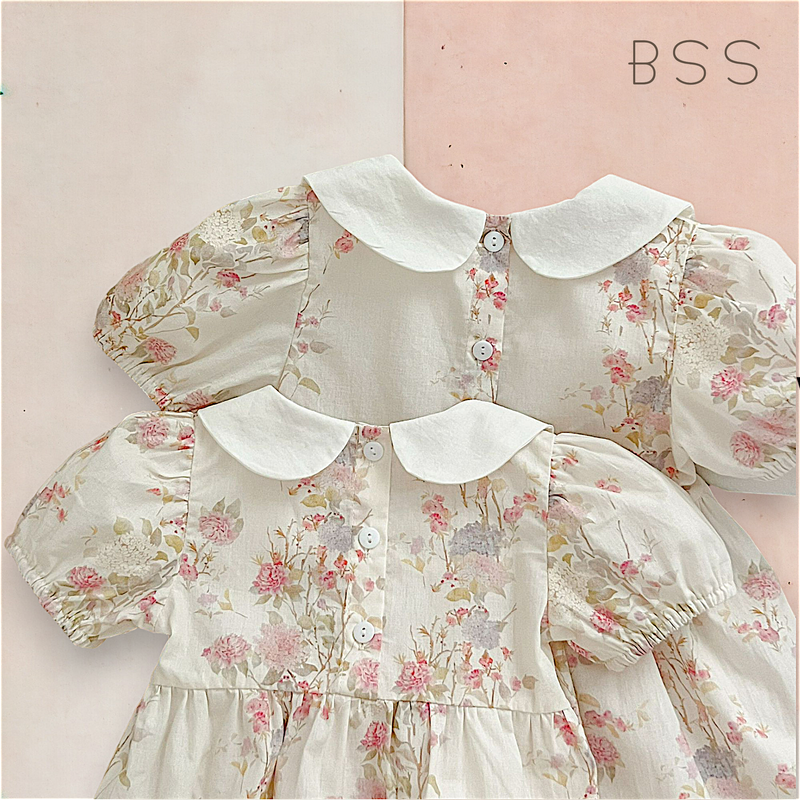 Vestido Infantil Floral Casinha de Abelhas