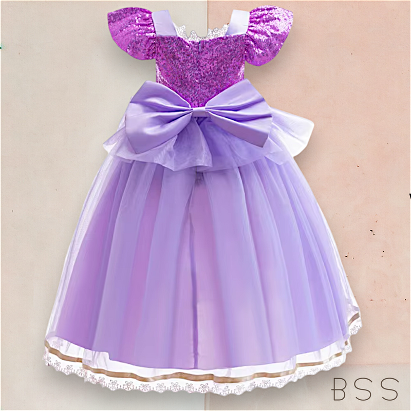 Vestido Infantil Princesa Rapunzel