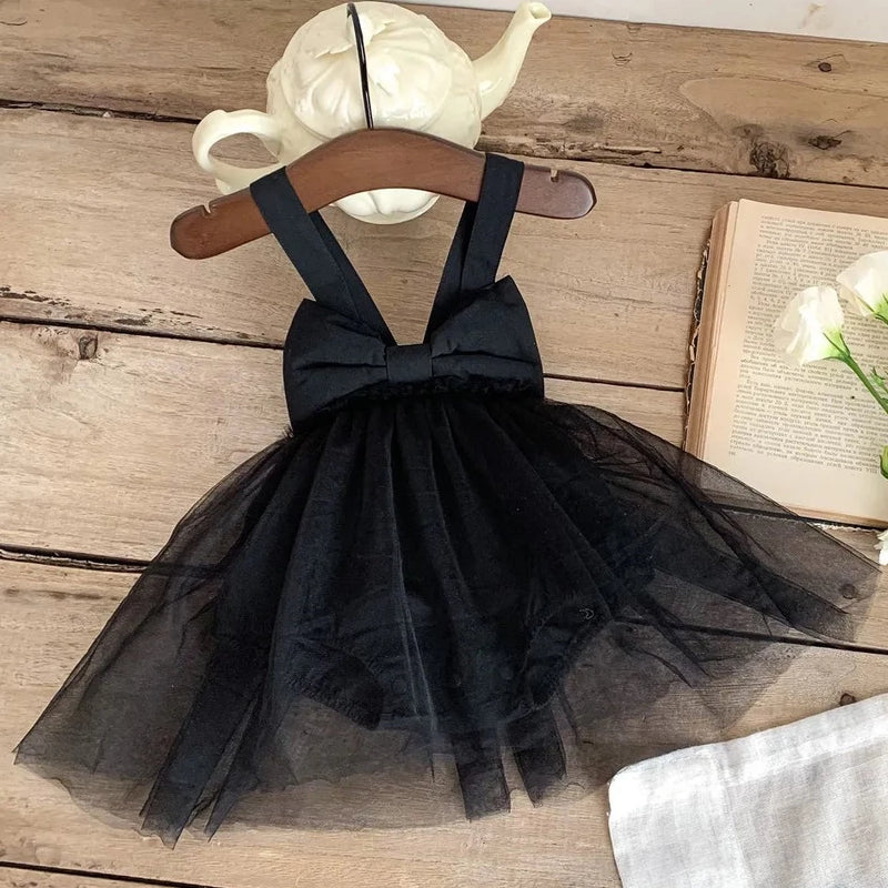 Romper Verão com Saia de Tule e Laço