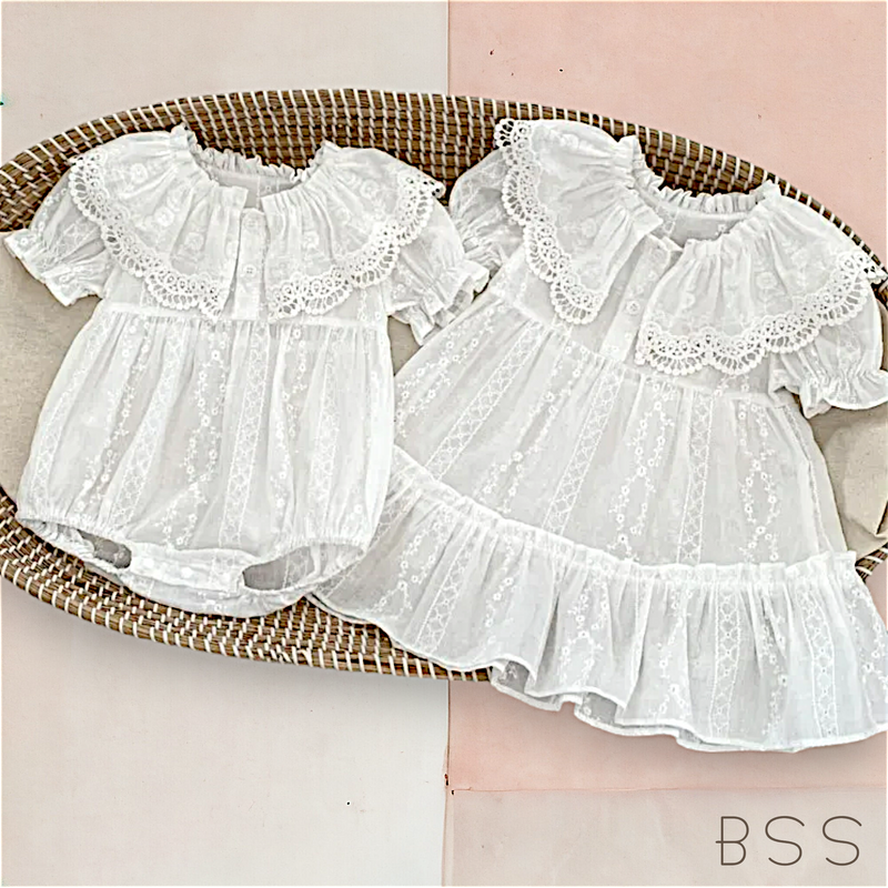 Vestido Infantil Verão Festa Renda Branco