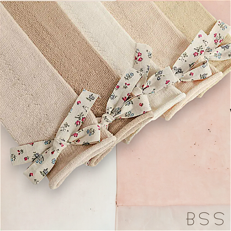 Meia 3/4 Laço Floral