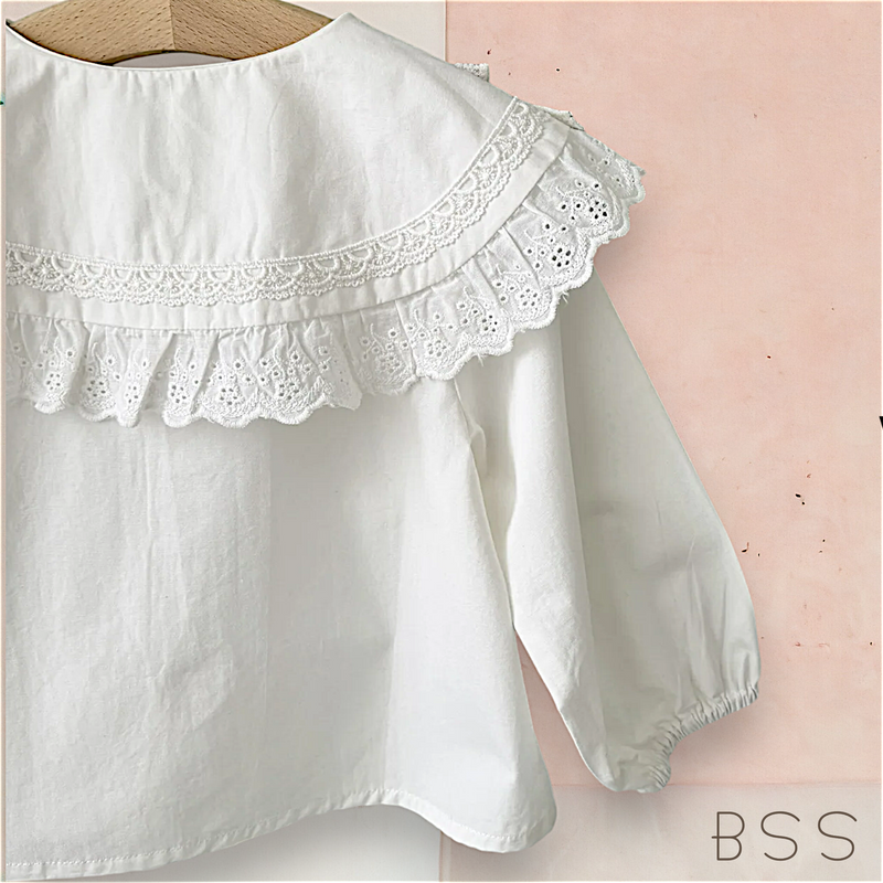 Blusa Bordada em Tricoline Fendy