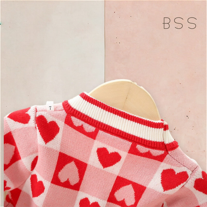 Vestido Infantil Inverno Corações Naomi