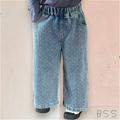 Calça Infantil Jeans Flare Poá