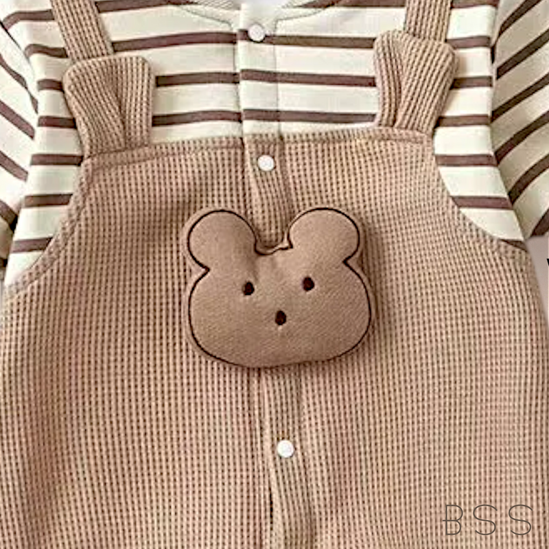 Macacão Inverno Urso com Listras