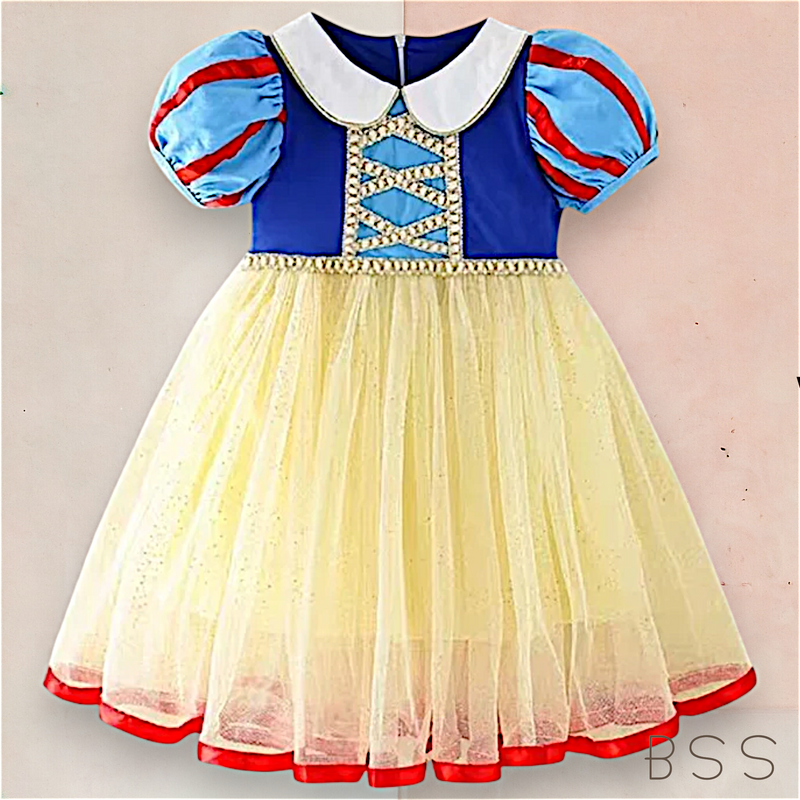 Vestido Infantil Princesa Branca de Neve