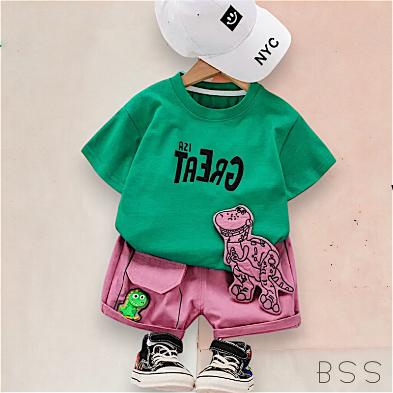 Conjunto Infantil Verão Dinossauro