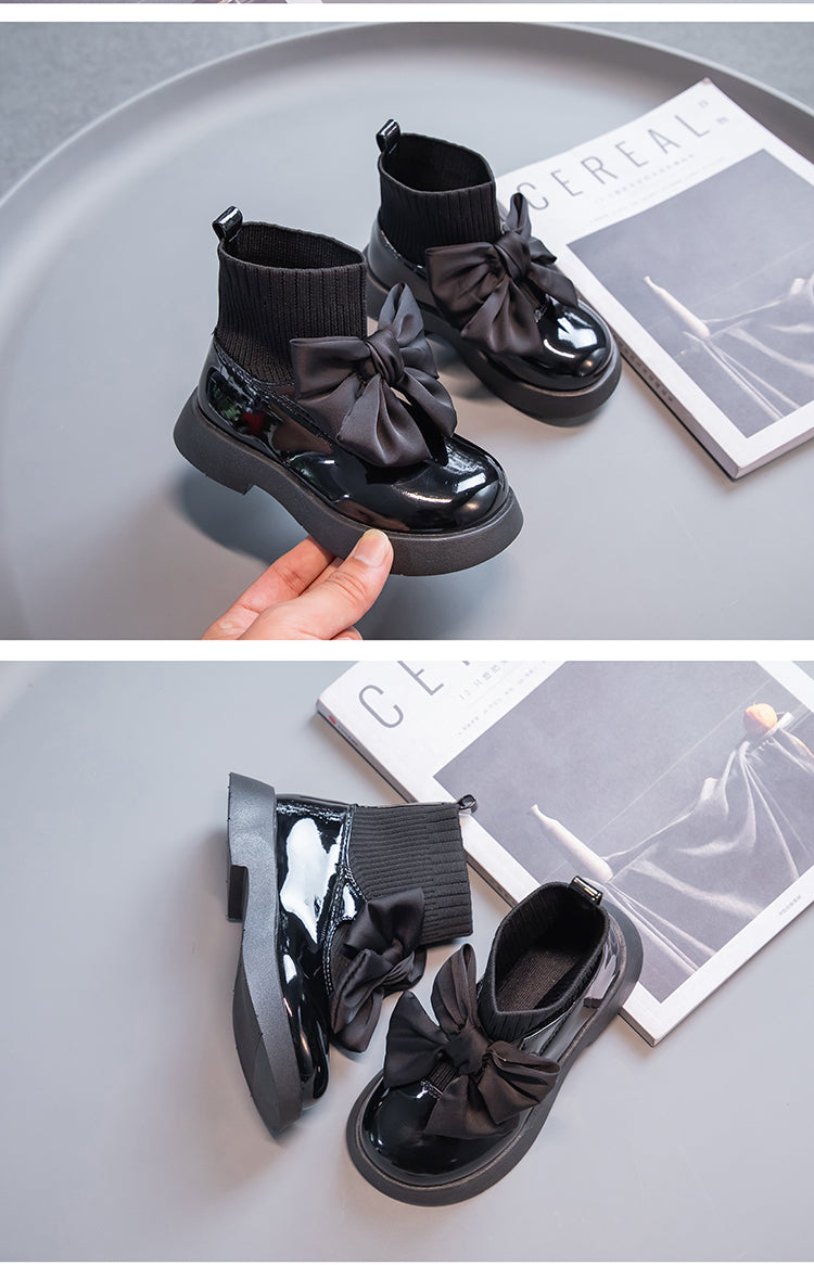 Bota Infantil Knitted com Laço