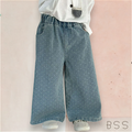 Calça Infantil Jeans Flare Poá