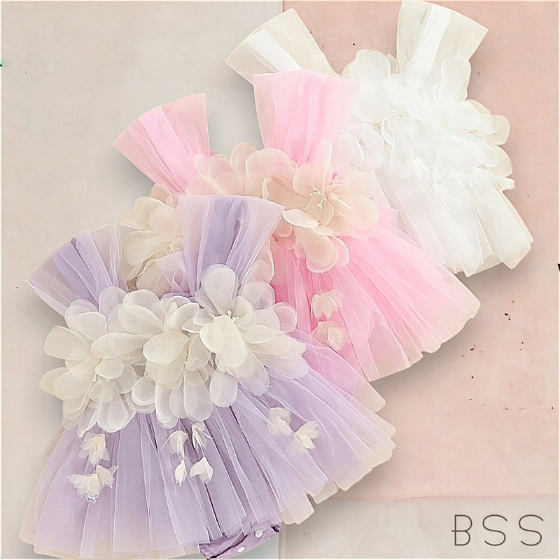 Romper Tule Jardim das Flores