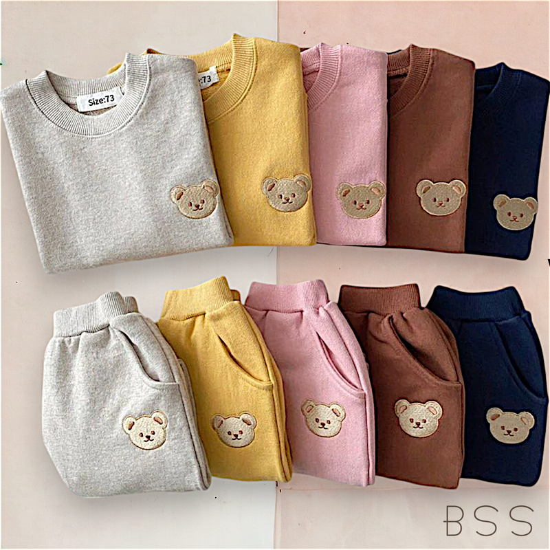 Conjunto Infantil Inverno Moletom Básico Urso